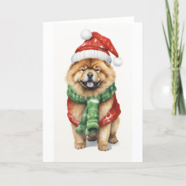 Julhund, Holiday Chow Chow BLANK Helgkort