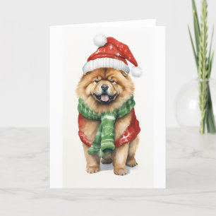 Julhund, Holiday Chow Chow BLANK Helgkort