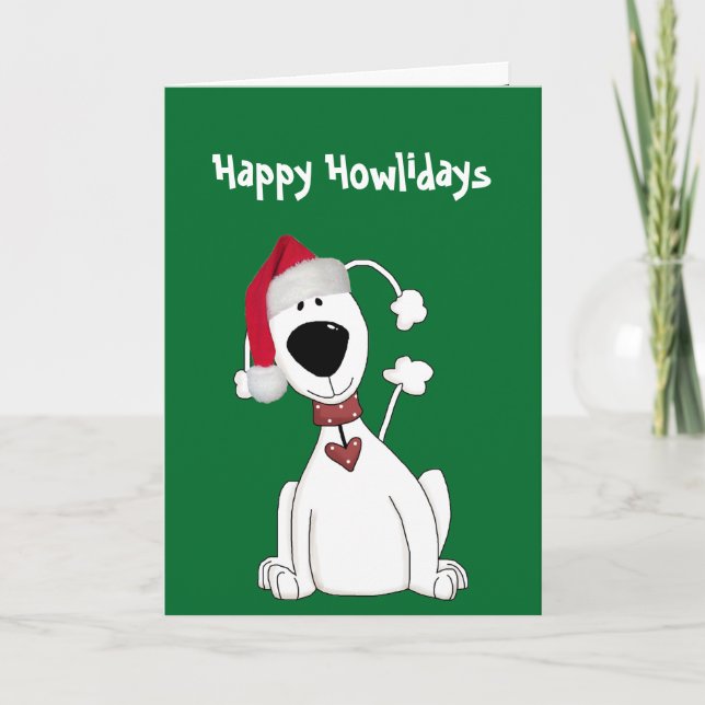 Julhund Humor På Grönt Kort (Framsida)