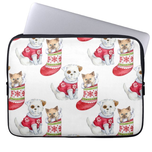 Julhund & Katt Laptop Fodral (Framsidan)