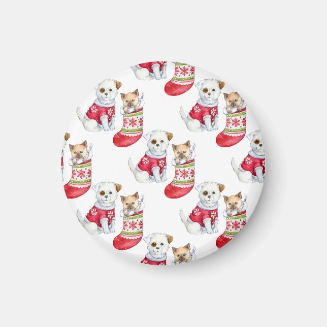Julhund & Katt Magnet (Framsidan)