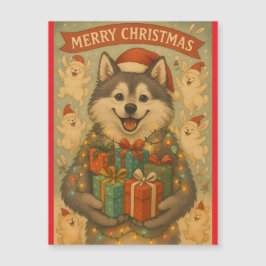 "Julhund" Magnetkort
