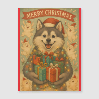 "Julhund" Magnetkort