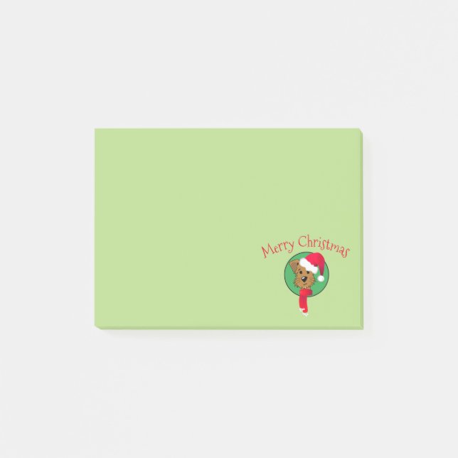 Julhund Post-it® Notes 4 x 3 Post-it Block (Framsida)