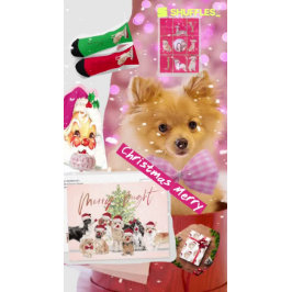 Julhundar Foto Glad Jul Kort