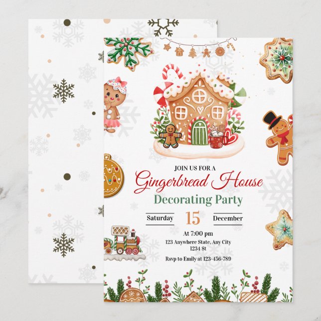 Julhus Dekoration Party Jul  (Fram/baksida)