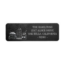 Julhus i Chalkboard Personlig Adress