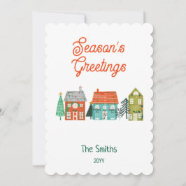 Julhus i Rustic Farmhouse Julkort