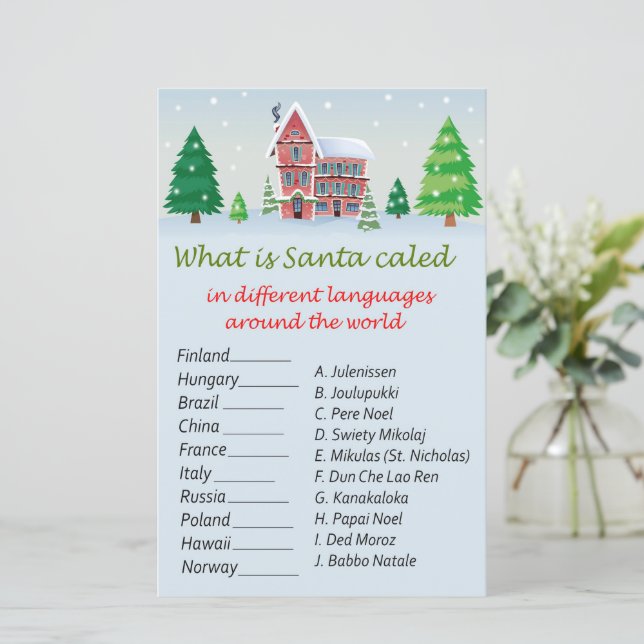 Julhus, jultomtspel, värld runt (Stående Fram)