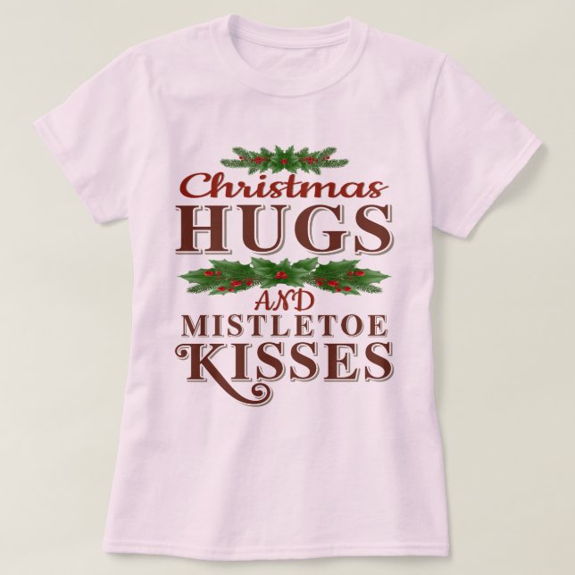 Julhus och konstletoe Kisses T Shirt (Design framsida)