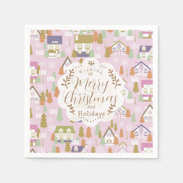 Julhus Rosa Pappersservett (Framsidan)