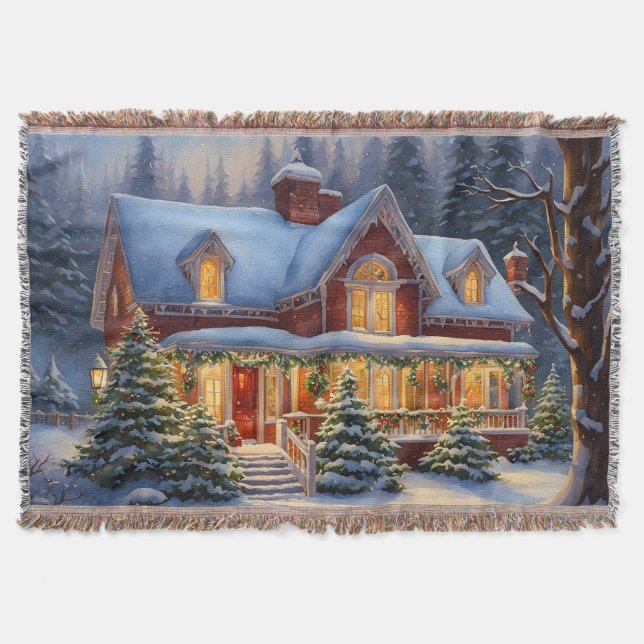 Julhus Throw Blanket Filt (Framsidan)