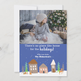 Julhuset för trädjur i Snö Julkort