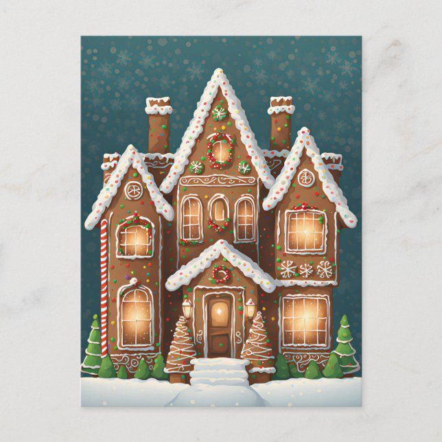 Julhuset Gingerbröd, Postcross Vykort (Framsida)