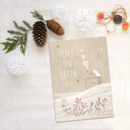 Julhuset i Snö Helg Vykort