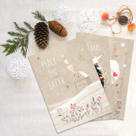 Julhuset i Snö Julkort