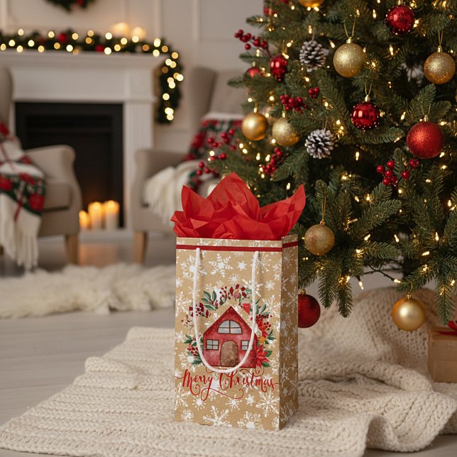 Julhuset på papper väska (Skapare uppladdad)