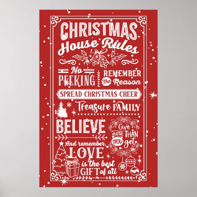 Julhuset Regler Poster (Framsidan)