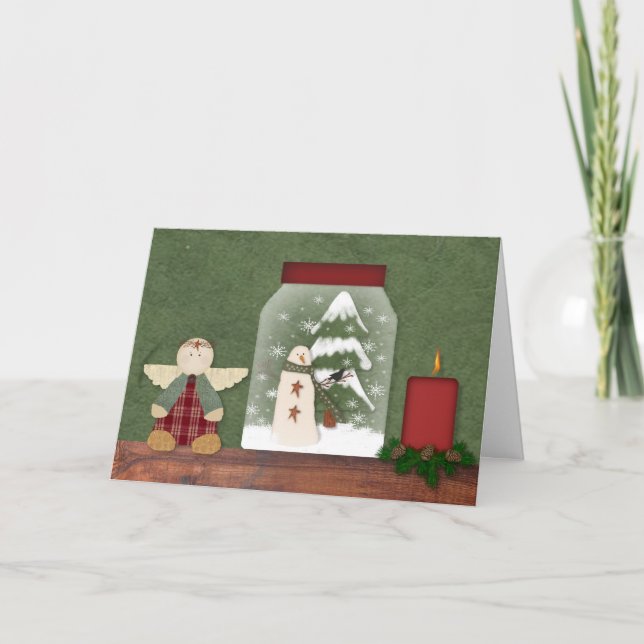 Julhyllan - stort julkort helgkort (Framsida)