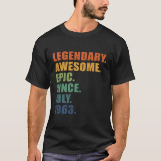 Juli 1963 60 år Årsdag 60 T Shirt