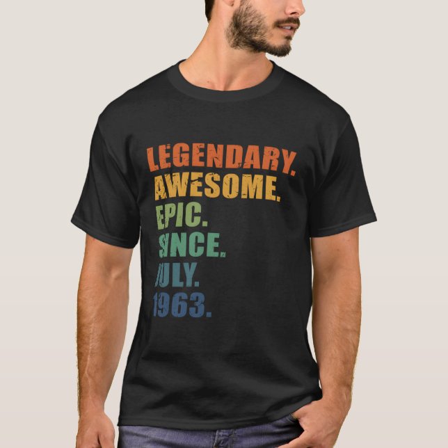 Juli 1963 60 år Årsdag 60 T Shirt (Framsida)