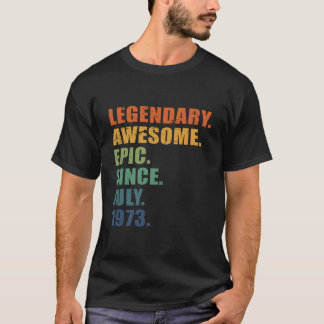 Juli 1973 50 Års Jubileum 50:e T Shirt