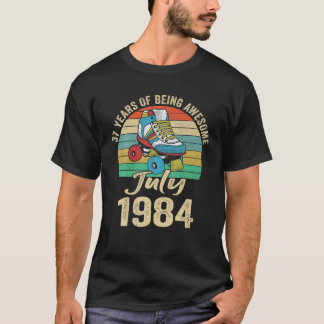 Juli 1984 37 år gammal 37-dagarsapparat t shirt