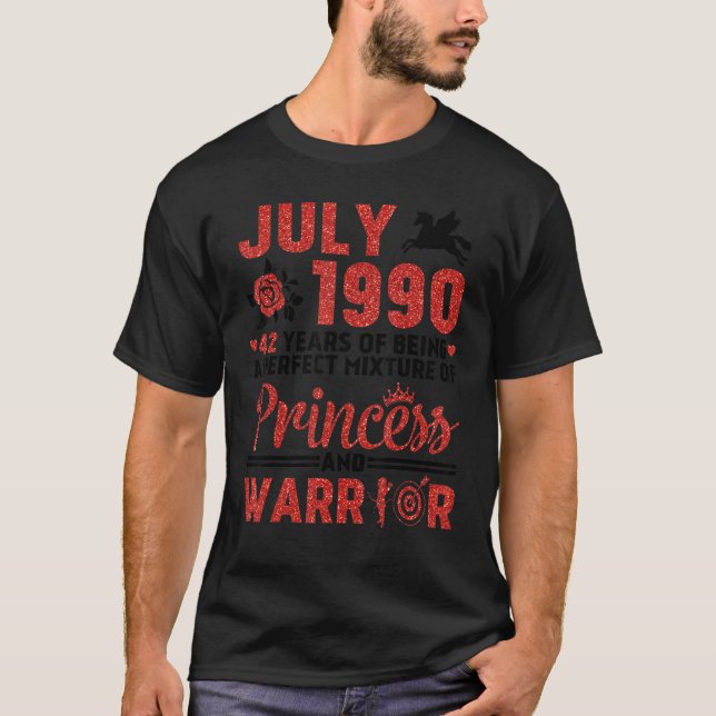 Juli 1990 32 år av att vara Perfekt Mixture Prince T Shirt (Framsida)