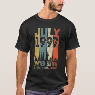 Juli 1997 25 år gammal 1997 födelsedag t shirt