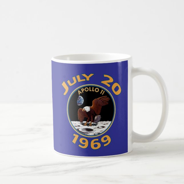 Juli 20, 1969 Apollo 11 beskickning till månen Kaffemugg (Höger)