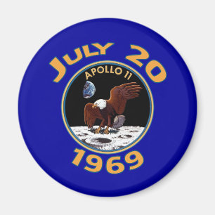 Juli 20, 1969 Apollo 11 beskickning till månen Magnet