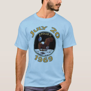 Juli 20, 1969 Apollo 11 beskickning till månen T-shirt