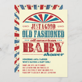 Juli 4 BBQ Baby Shower-inbjudan Inbjudningar