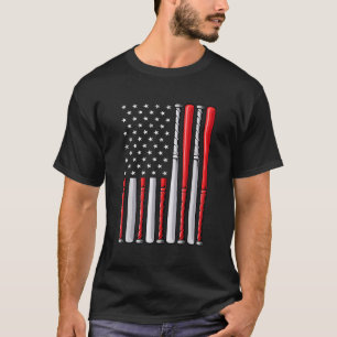 Juli 4:e Baseball Apparat Softball Flagga American T Shirt