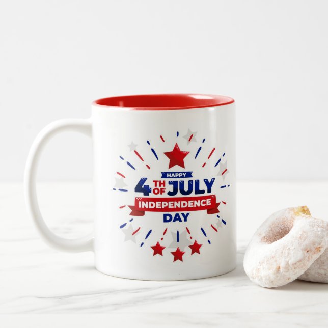 Juli 4:e kaffe Mugg (Med munk)