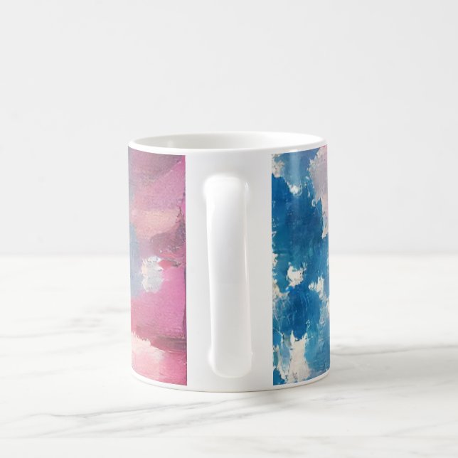 Juli 4:e kärlek-konsten för digital abstrakt kaffemugg (Handtag)