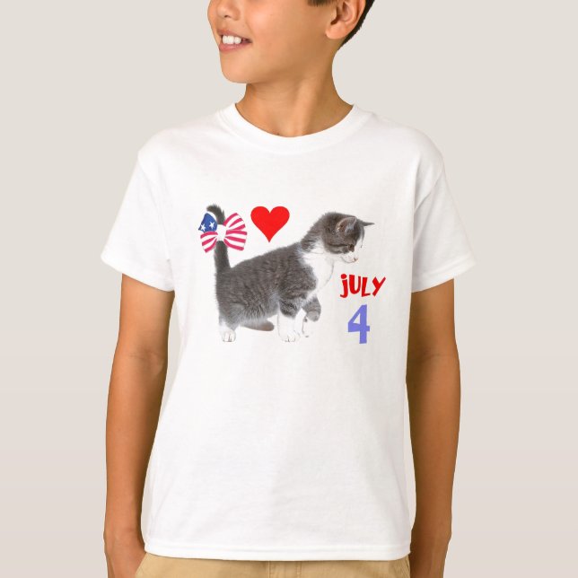 Juli 4:e Kitten T-shirt (Framsida)