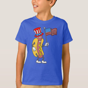Juli 4:e patriotiska Hetten Hund Funny T Shirt