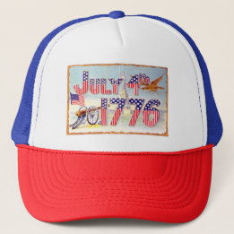 Juli 4:e Truckerkepsen 1776 Keps