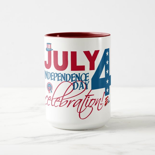 JULI 4 Firande mugg - välj stil & färg (Center)