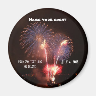 Juli 4 fyrverkeriparty magnet