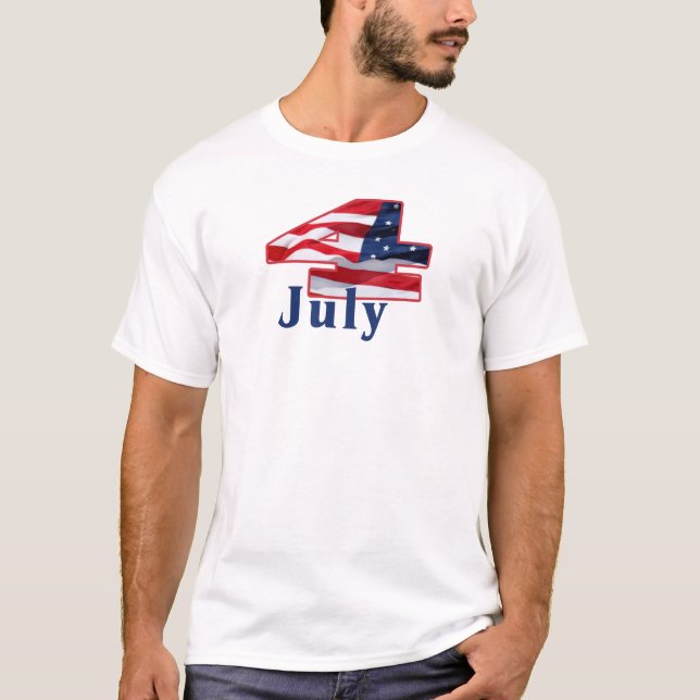 Juli 4 Shirt T Shirt (Framsida)