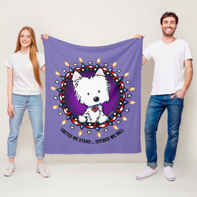 juli 4 Westie Fleece Blanket (På plats)