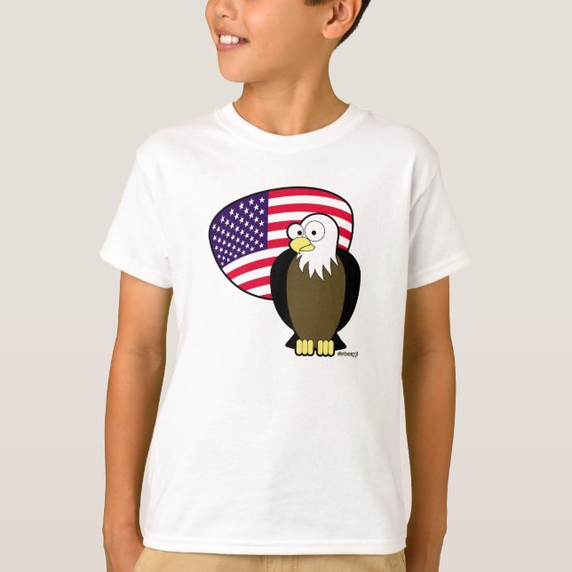 Juli 4th amerikanörn t-shirt (Framsida)