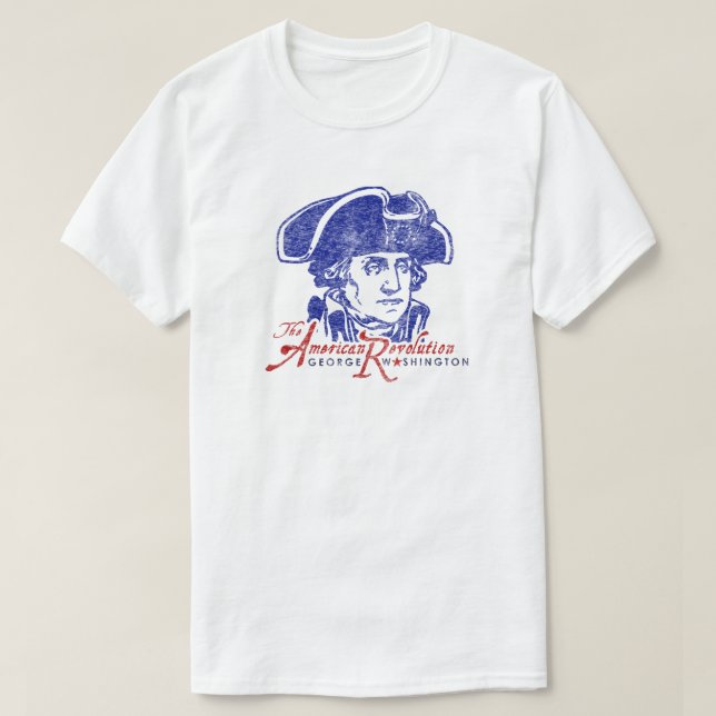 Juli 4th George Washington amerikanrevolution T-shirt (Design framsida)
