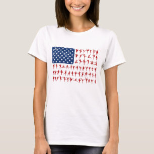 Juli 4th T för balettdansörgåvaamerikanska flag Shirt