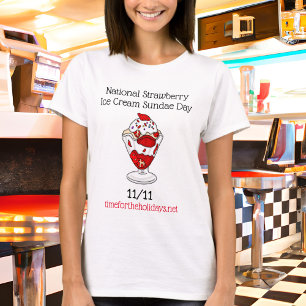Juli 7:e är nationaldagen för jordgubbssöndagar t shirt