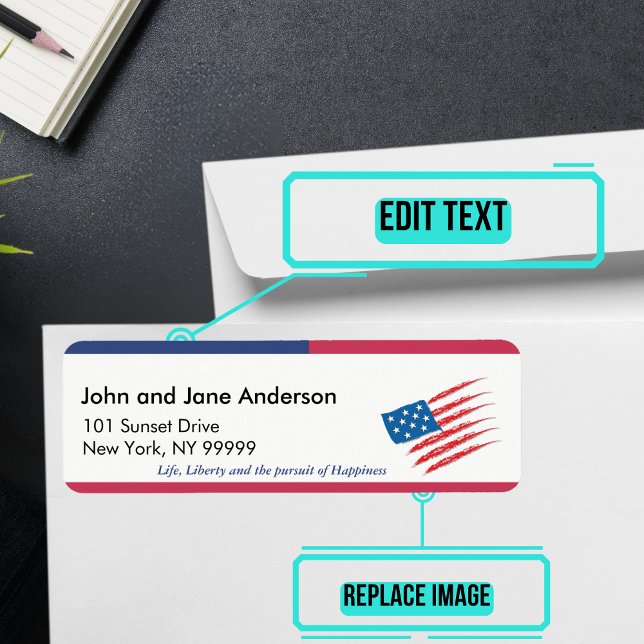 Juli - adressetikett för Personlig Returadress Etikett (Please enjoy our mailing labels. There is one for every month.)