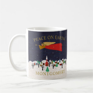 Juli Angel Village Peace on Earth Monogram Kaffemugg