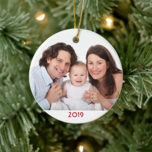 Juli-Anpassningsbar-familjens fotomall 2019-Coola Julgransprydnad Keramik